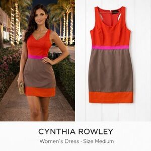 Cynthia Rowley Colorblock Sheath Dress Women’s Medium Sleeveless